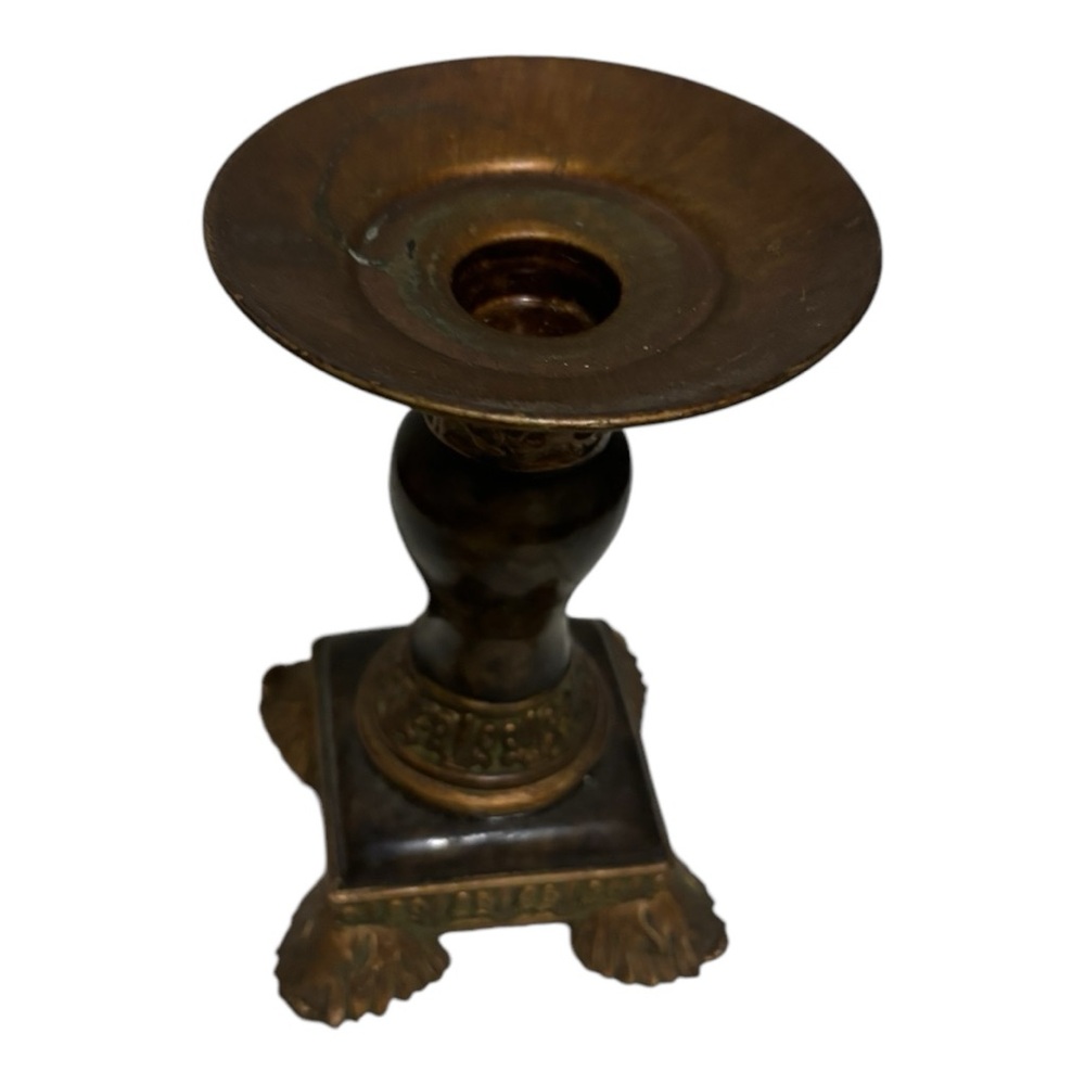 Pillar Candle Stand/Holder in Brown/Tan